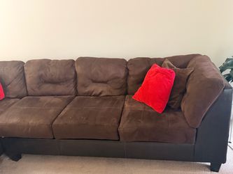 Brown sectional sofa