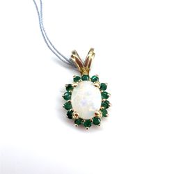 14Kt Yellow Gold Opal Pendant 2.16g I-1228