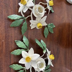 Vintage Italian enamel candle holders