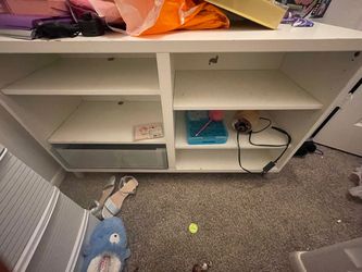 White Wood  Shelf Unit