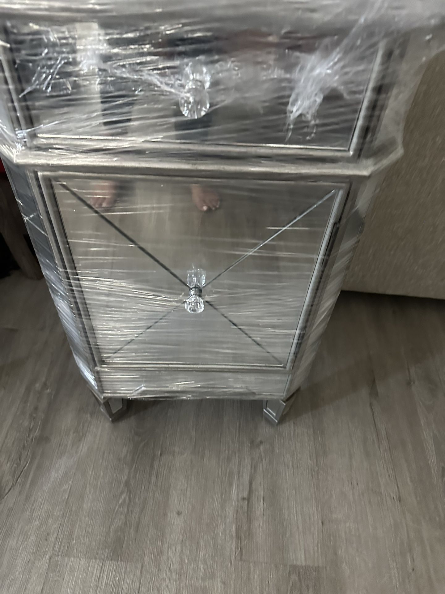 Mirror Glass Night Stands