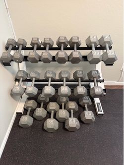 Iron Dumbbell Set with Rack