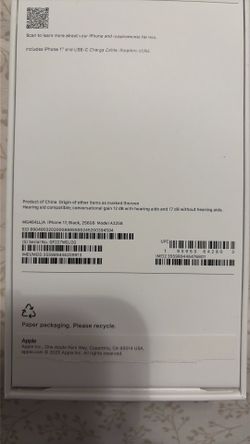 T-Mobile unlocked iPhone 17 256mg