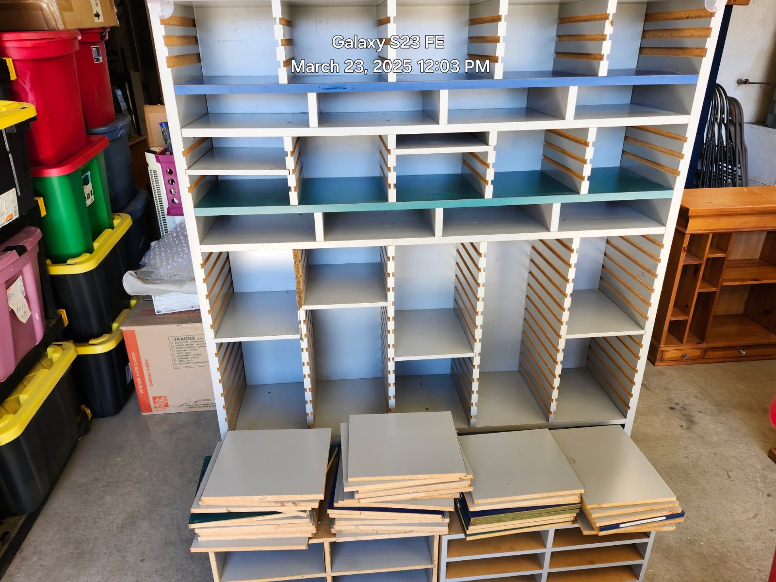Wood Storage Unit Bookshelf