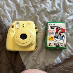 Yellow Fujifilm InstaX Mini 8 Camera + Film (expired), Camera Glitches