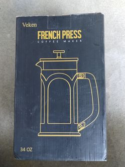 Veken French Press Coffee Maker, 34 oz, new in box