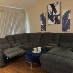 Furniture Set , Pictures And Ottoman 