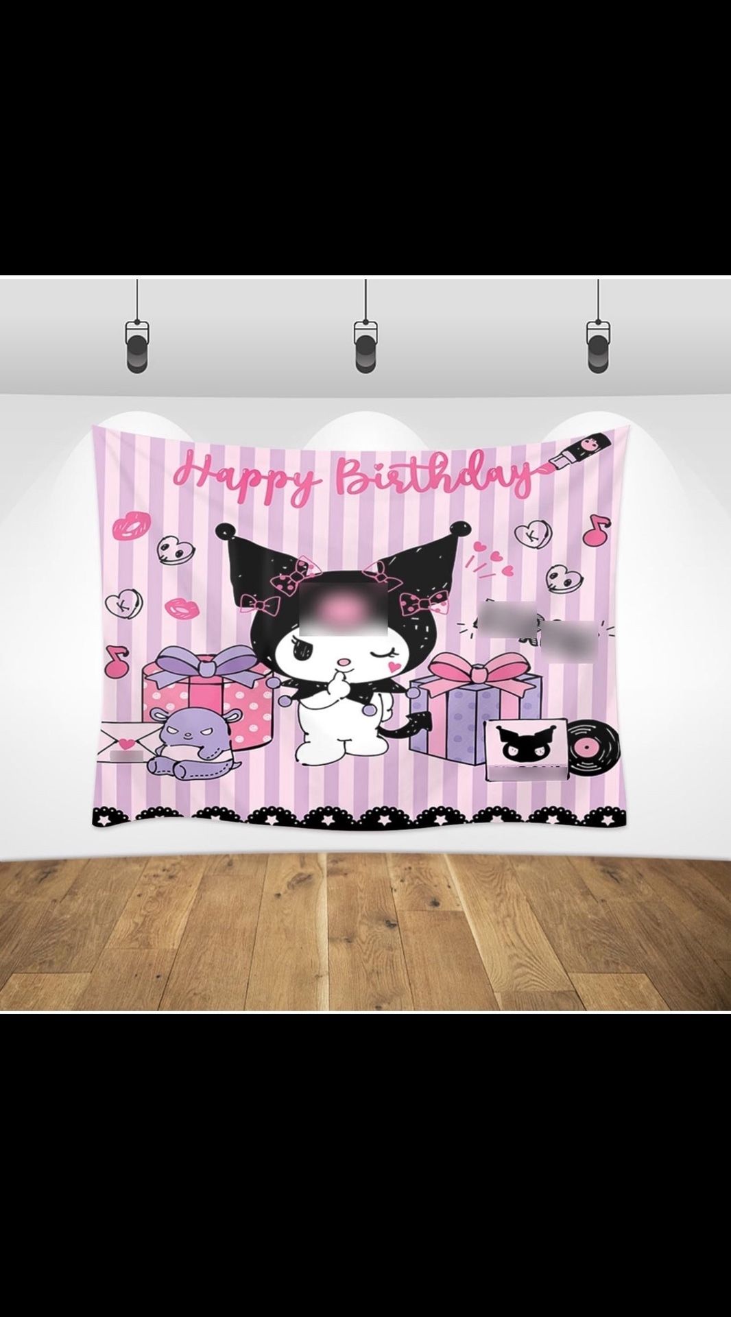 Kuromi Backdrop