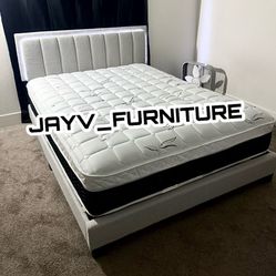 New Queen Bed Frame With Mattress 