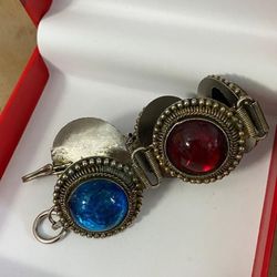 Pulsera Stainlend Piedras Colores Joya Antigua 