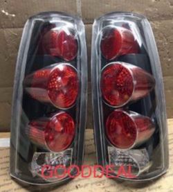 #OT07 88-99 Chevy Chevrolet CK Pickup Blazer Escalade Black Clear Tail Light Pair Lamp Taillight