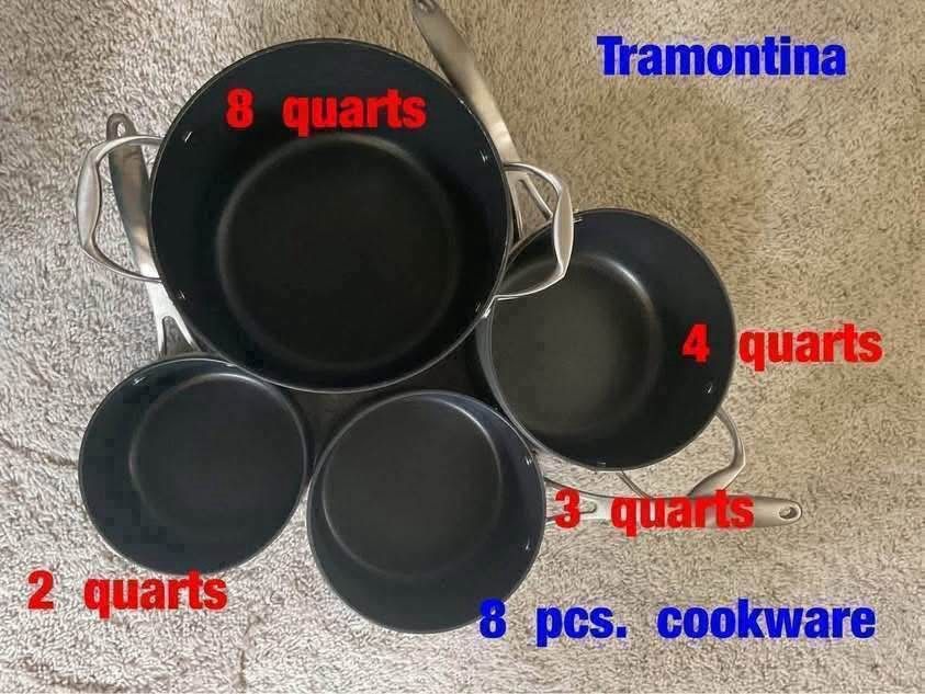 Tramontina 8 pcs. cookware sets (new) - $60