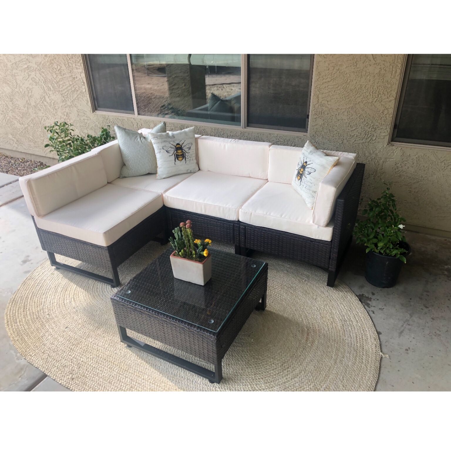 Patio Furniture Patio Sectional Set 5 Pc Colors