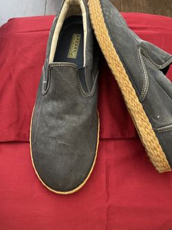 SPERRY TOP SIDER Boat Shoes Size 12M Canvas Blue Slip-On 