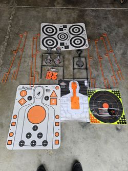 Target practice for shooting steel targets ,sticker and paper