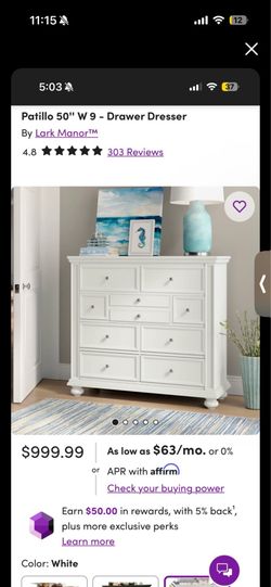 Living Room or Bedroom Dresser