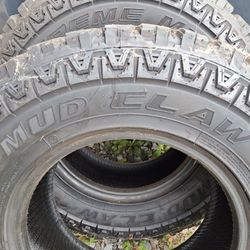  2  Mud Claw tires LT235/75R15