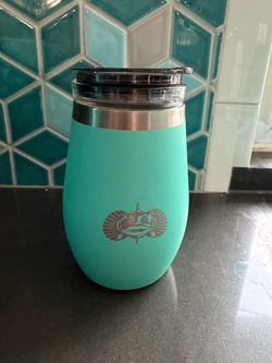 Teal Insulated Stemless Wine Tumbler with Lid