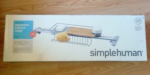 Brand New Simplehuman Adjustable Bathtub Caddy