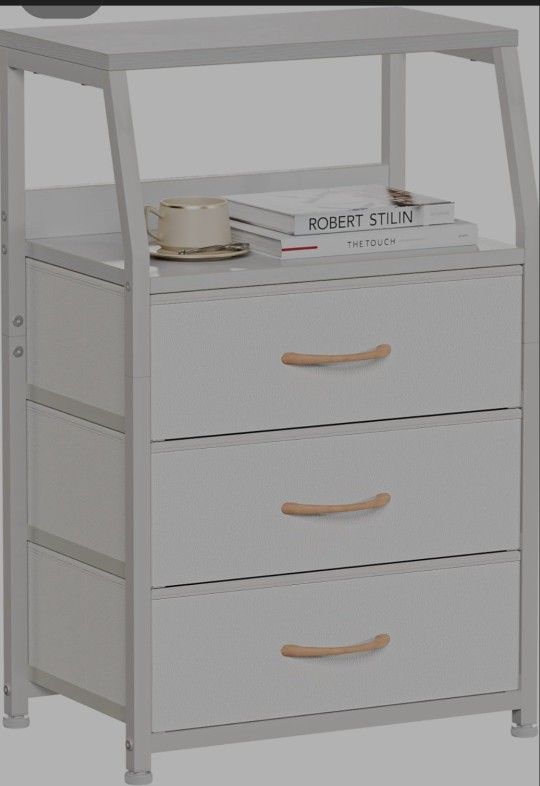 Furnulem 3 Drawers Dresser With Shelf