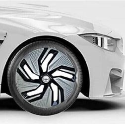 14 Inch Silver Black Wheel Cover for All 14 (Set of 4Pc)Blaazze silver black