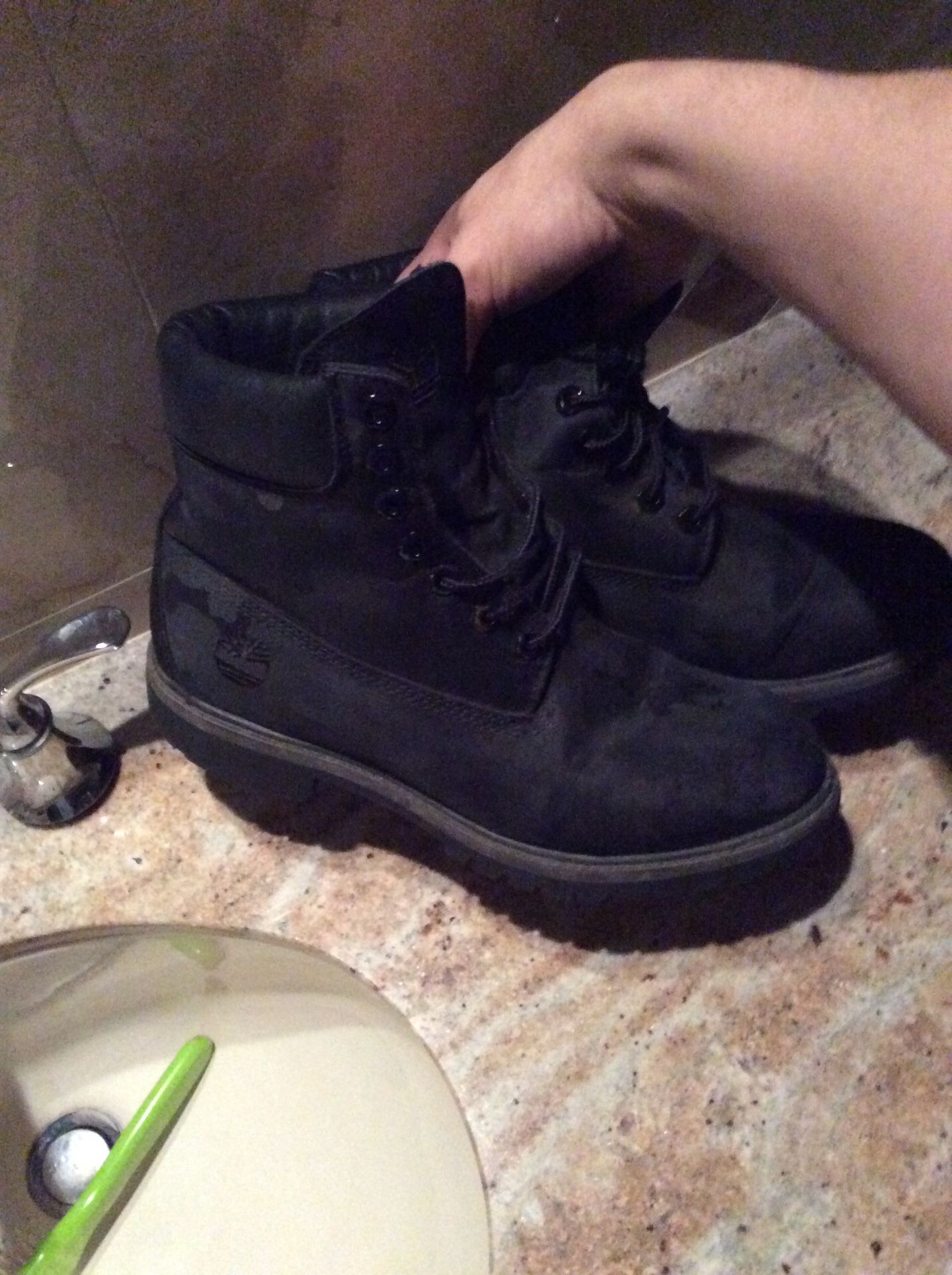Timberland black camo boots