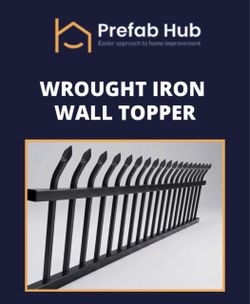Wrought iron wall topper