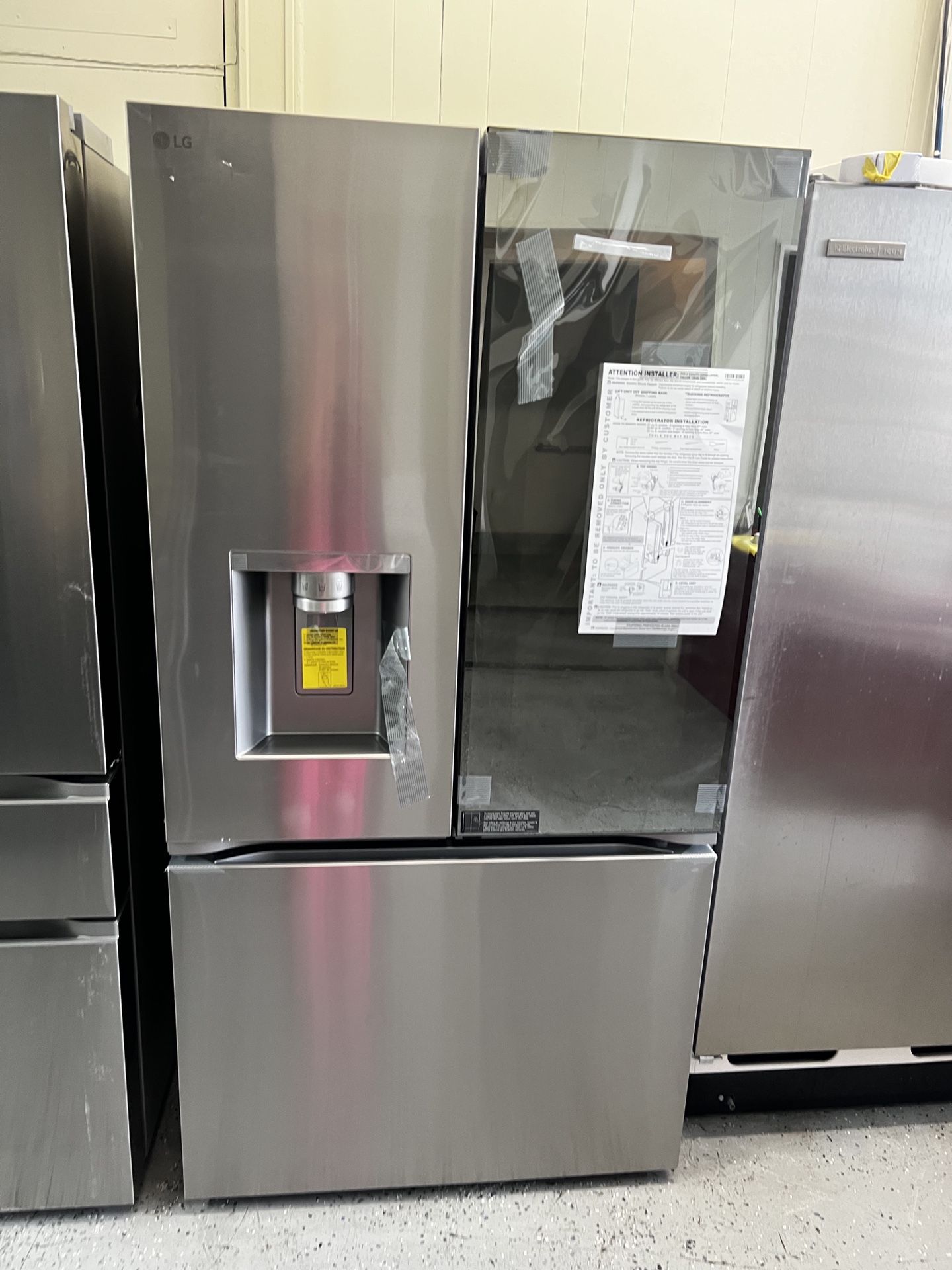New Lg Instaview Mirrored View French Style Refrigerator With 4 Ice Type