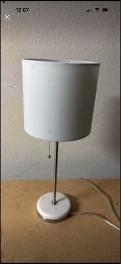 Modern Marble Base Table Lamp with White Shade