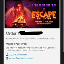 Saturday escape ticket