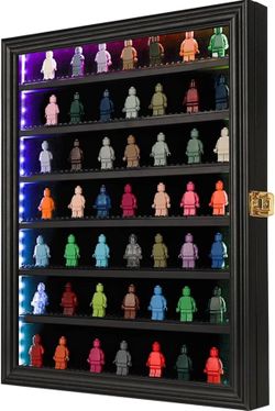 Lego minifigure LED display case