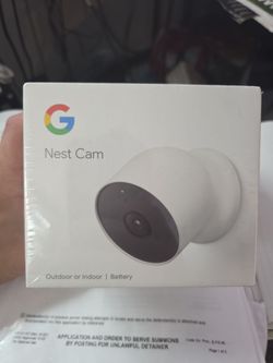Google - Nest Cam Indoor/Outdoor Wire Free Security Camera - Snow BRAND-NEW