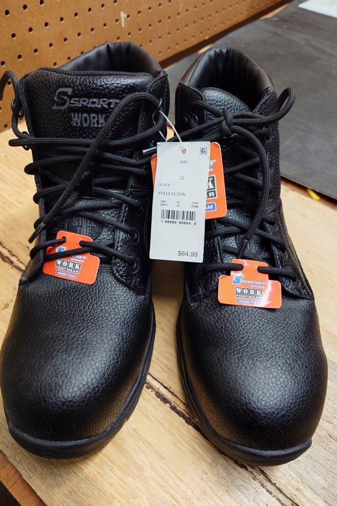 Sketchers Size 12 Steel Toe Boots New