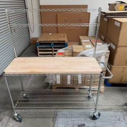 Heavy Duty Mobile Workbench / Packing Station on Wheels