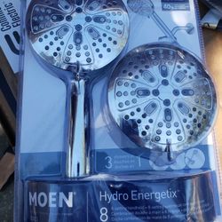 8 Setting Handheld + 8 Setting Wallmount Combination Shower.