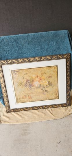 Fruit still artwork matted & framed