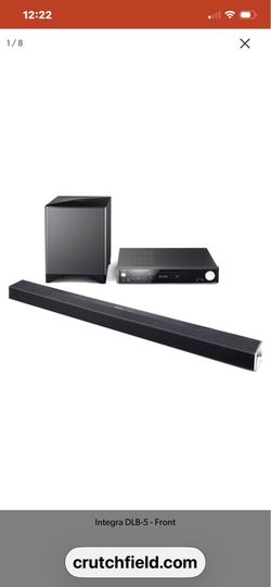 Integra DLB-5 Sound Bar Decodes DTS:X or Dolby Atmos