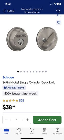 Schlage Deadbolt Lock