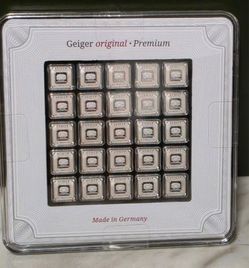 25x 1 g Silver Geiger Bars