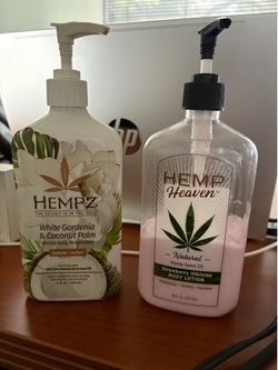 Coconut and Hibiscus Lotions **LARGE BOTTLES HALF FULL**