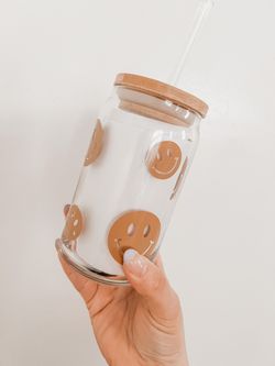  Smiley Face Beer can Glass 