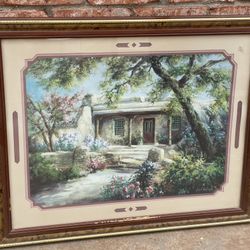 VINTAGE LEE K PARKINSON COTTAGE SCENE