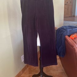 Burgandy Velour Pants