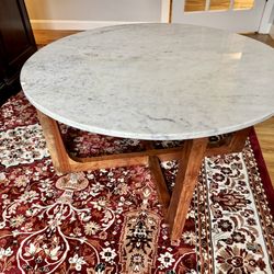 Hardwood & Italian Marble Coffee Table