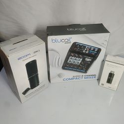 Studio Bundle - Dynamic Microphone, 4 Channel Mixer, Mic Booster BRAND NEW UNUSED