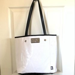 Star Wars White Embossed Glossy Storm Trooper Tote Bag Disney