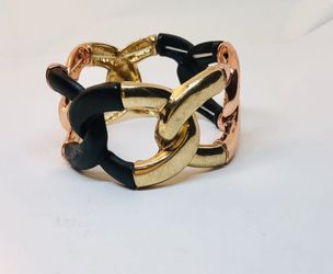 Bracelet in copper, gold and black tones