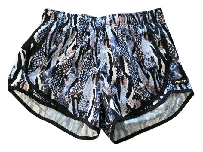 Calvin Klein Athletic Running Shorts w/Lining Size Small Black/Multicolor