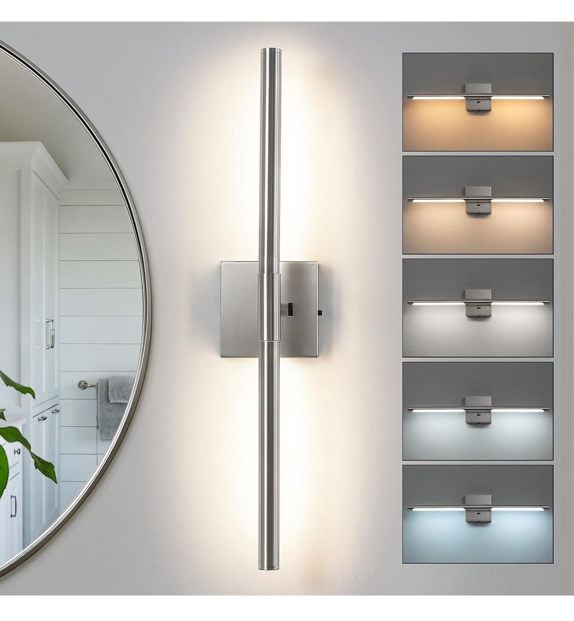 Vanity Light Fixtures for Bathroom Over Mirror 24 inch LED