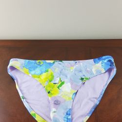 Aerie Purple Floral Bikini Bottom Size Medium 
